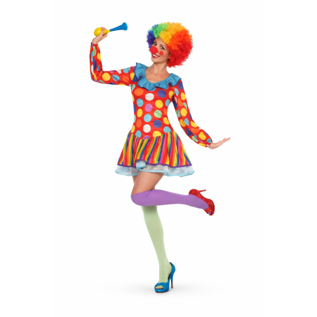 Disfraz Payasa Lunares Talla M-L De Atosa