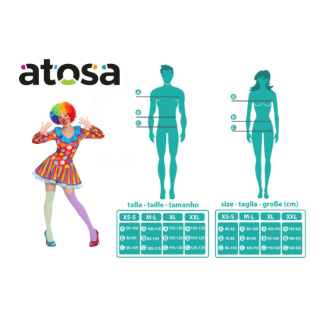 Disfraz Payasa Lunares Talla M-L