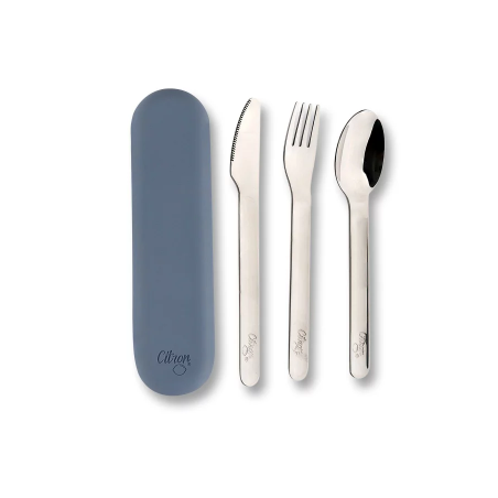 Cubiertos Acero Inoxidable Azul Marino