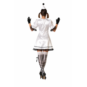 Disfraz Payasa Blanco Y Negro Talla XS-S De Atosa 2