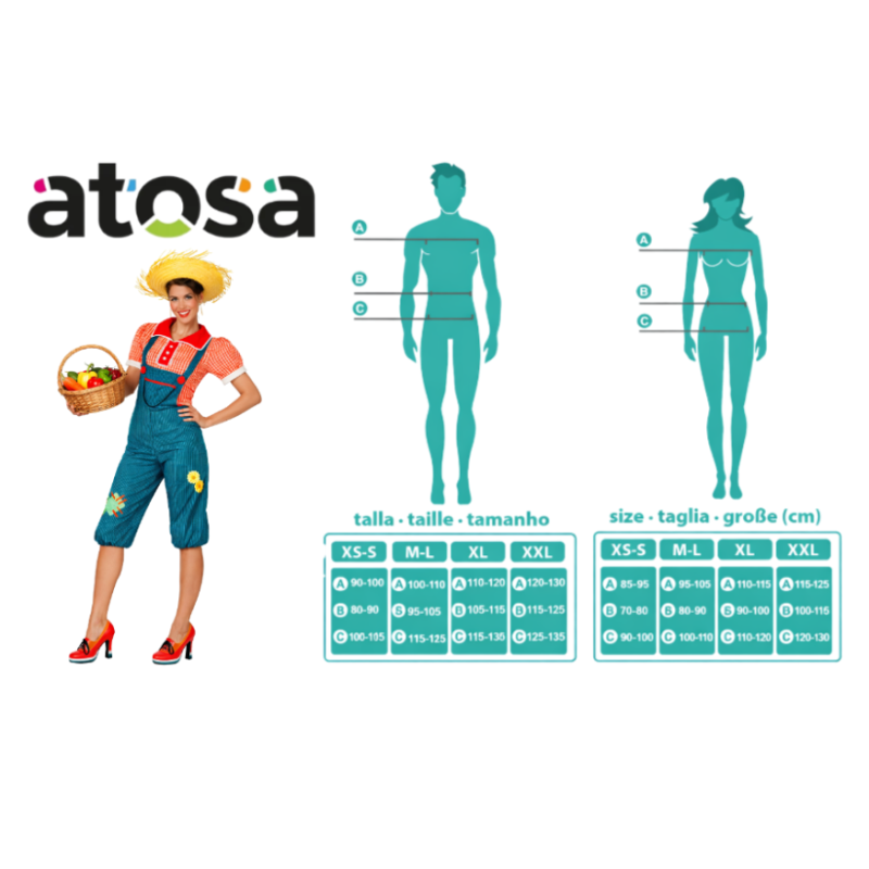 Disfraz Granjera Adulto Talla XS-S