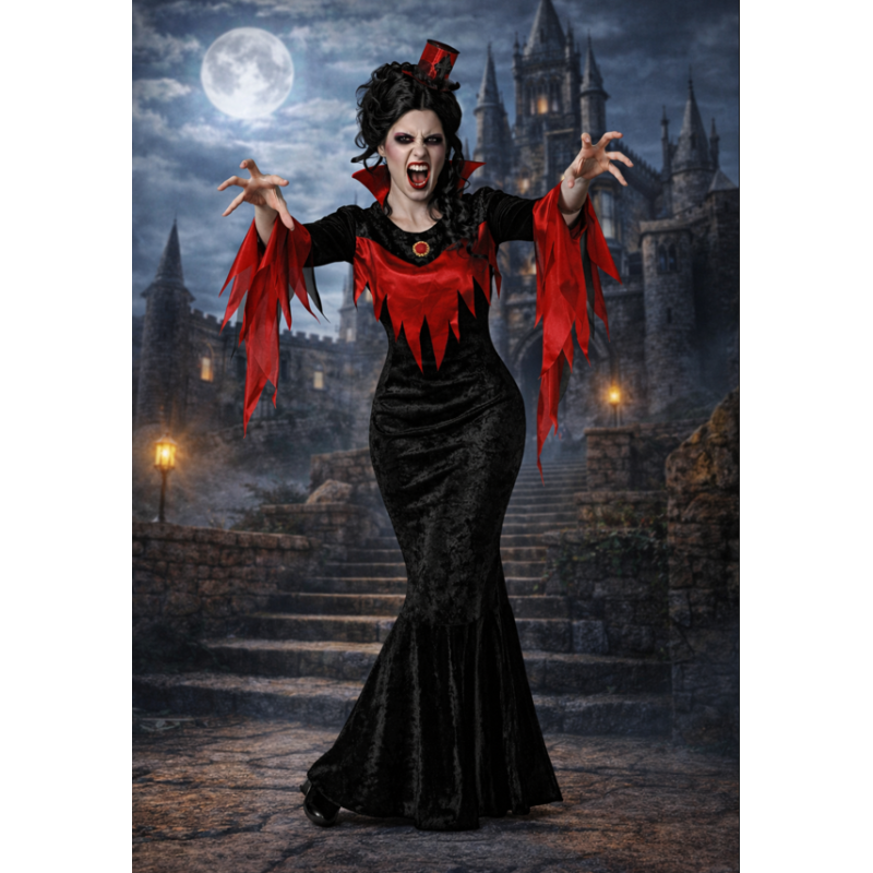Disfraz Vampiresa Condesa Del Castillo Talla M-L