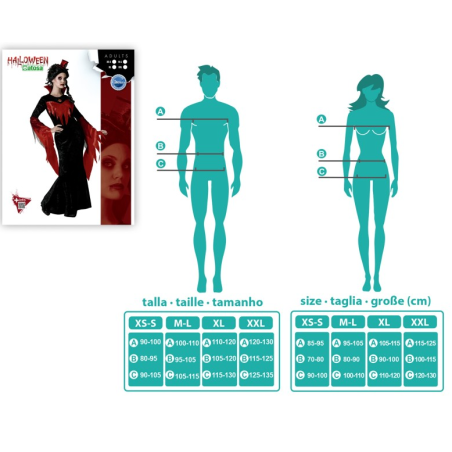 Disfraz Vampiresa Condesa Del Castillo Talla XL