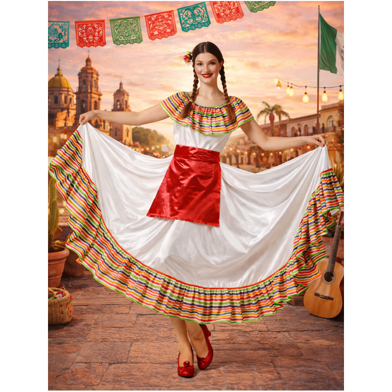Disfraz Mexicana Viva México Talla XS-S