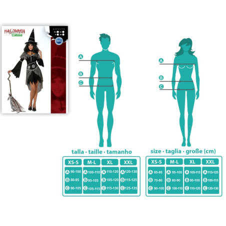 Disfraz Bruja Hechizo Nocturno Talla XL
