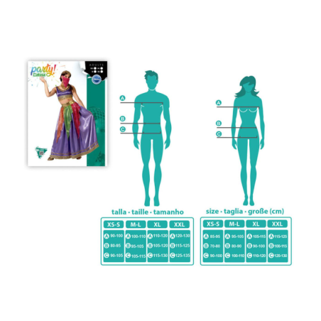 Disfraz Bailarina Árabe Multicolor Talla XS-S