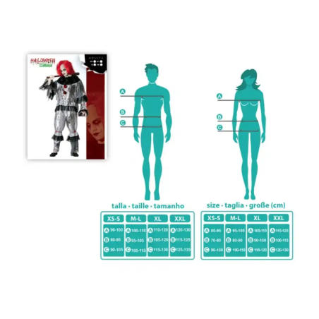 Disfraz Payaso Pesadilla Talla M-L