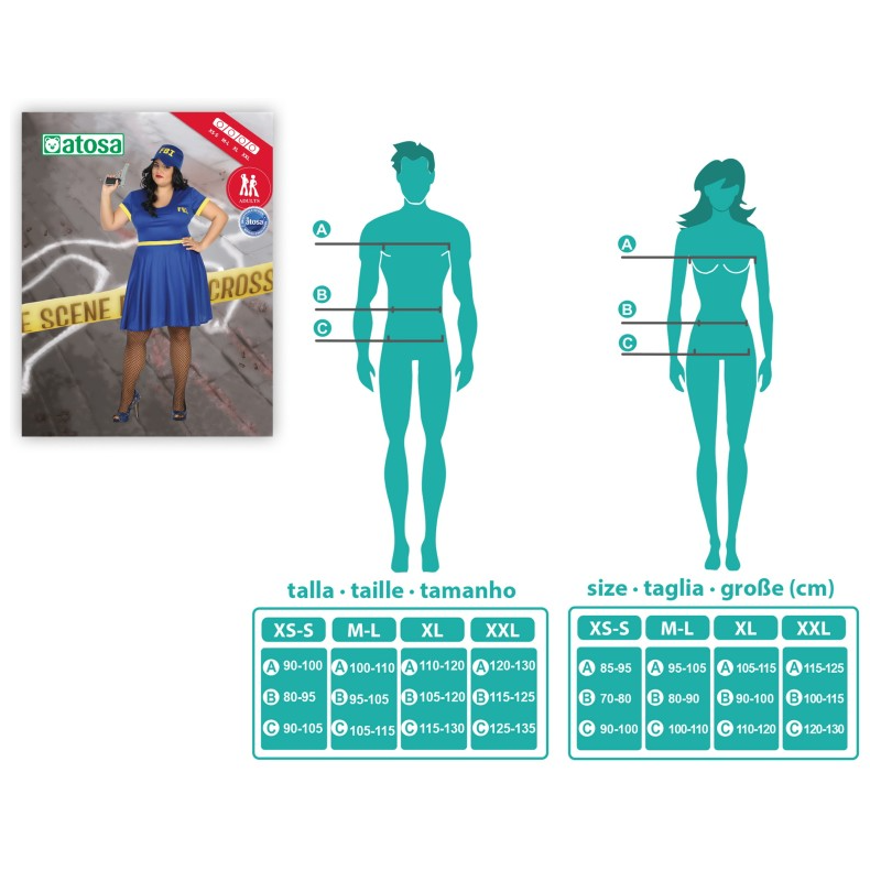 Disfraz Agente Del FBI Talla XL