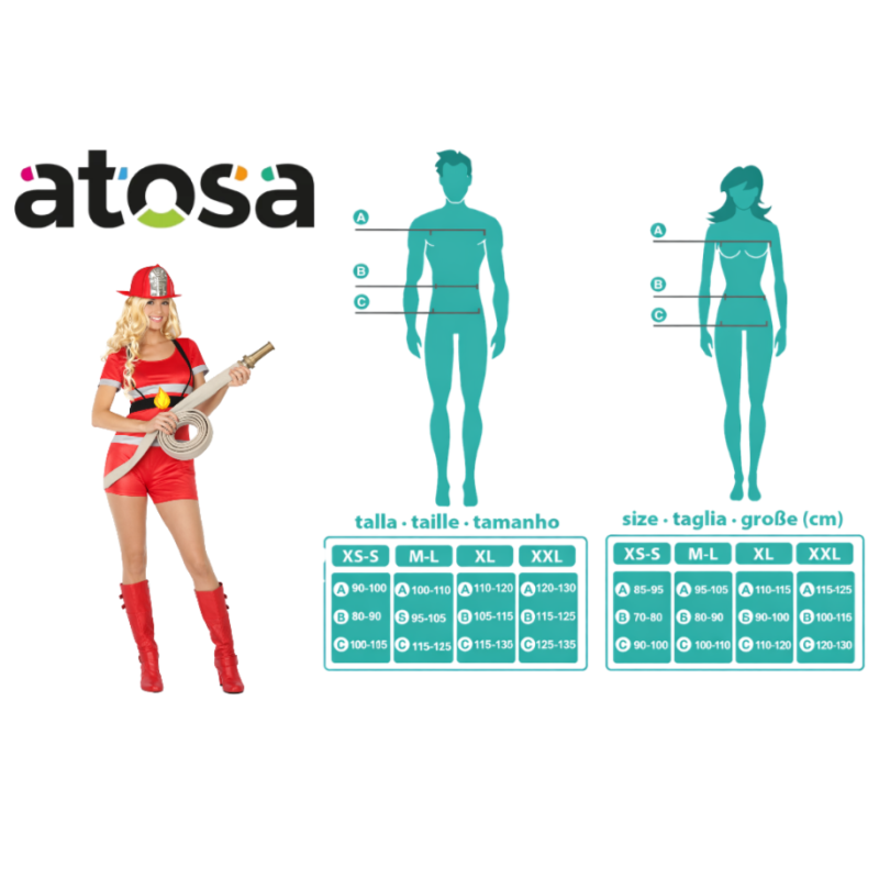 Disfraz Bombera Rescate En Llamas Talla XS-S