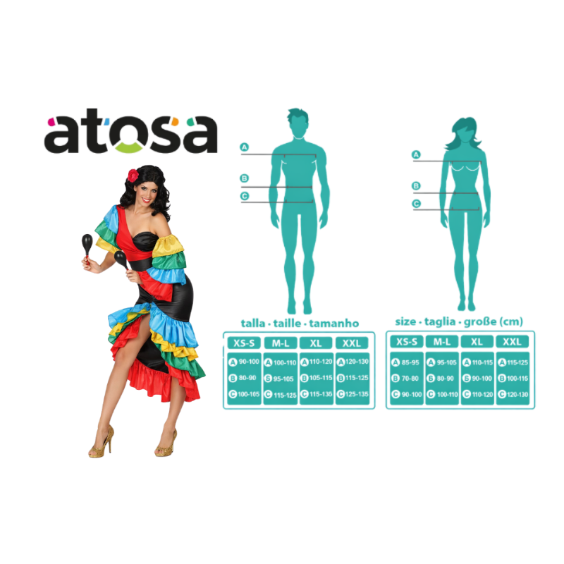 Disfraz Rumbera Talla M-L