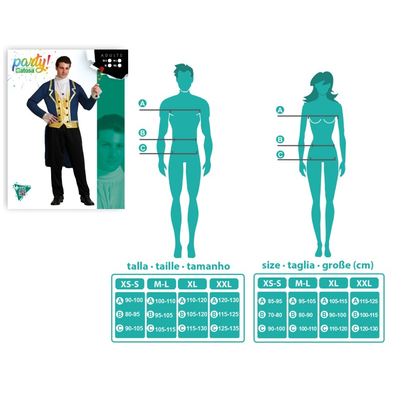 Disfraz Príncipe Encantando Talla XL