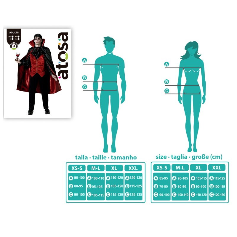 Disfraz Conde Drácula Talla XS-S