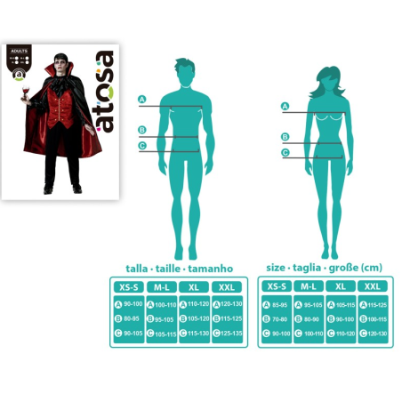 Disfraz Conde Drácula Talla XS-S