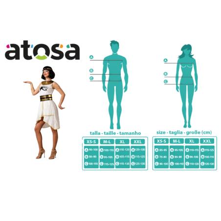 Disfraz Egipcia Reina Del Nilo Talla M-L