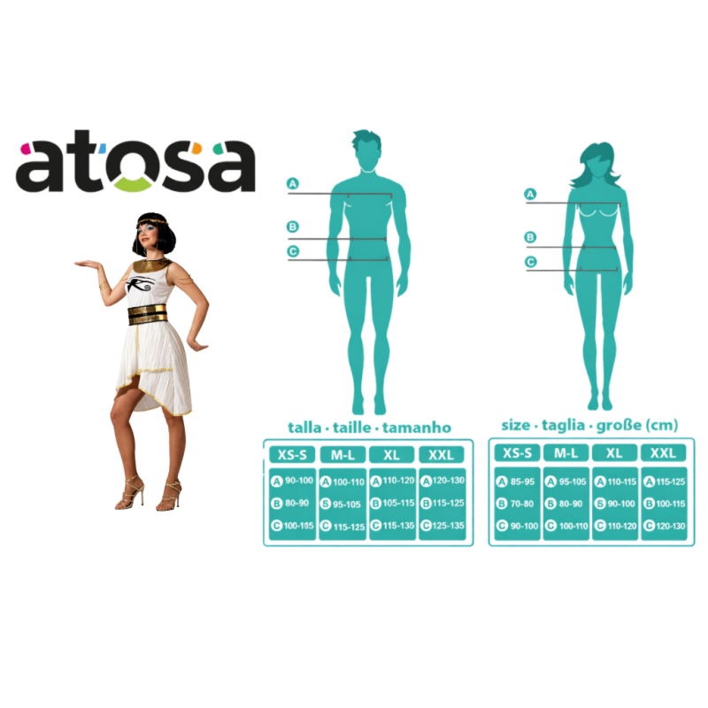 Disfraz Egipcia Reina Del Nilo Talla XS-S