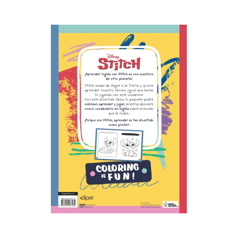Colorea En Inglés Con Lilo Y Stitch