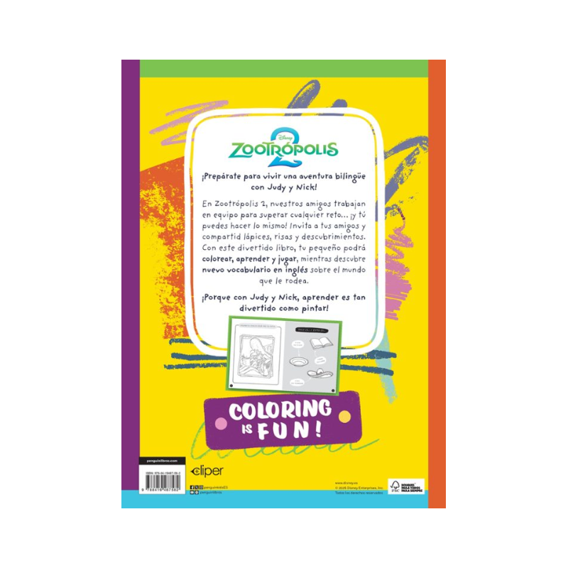 Colorea En Inglés Con Zootrópolis