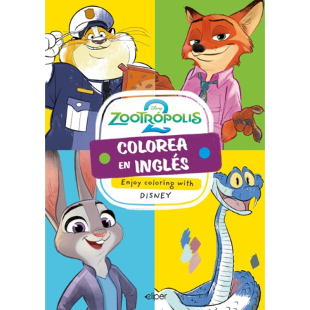 Colorea En Inglés Con Zootrópolis