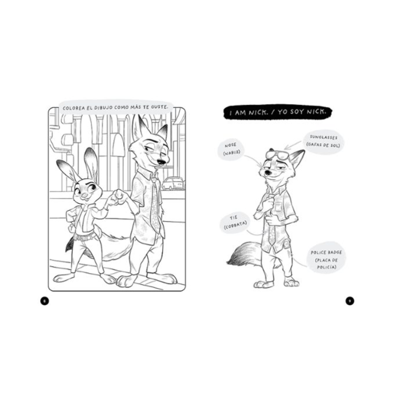 Colorea En Inglés Con Zootrópolis