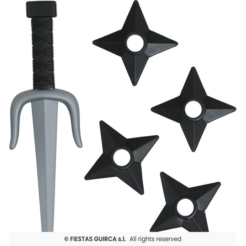 Set Ninja 5 Piezas Negro