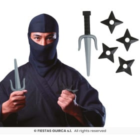 Set Ninja 5 Piezas Negro