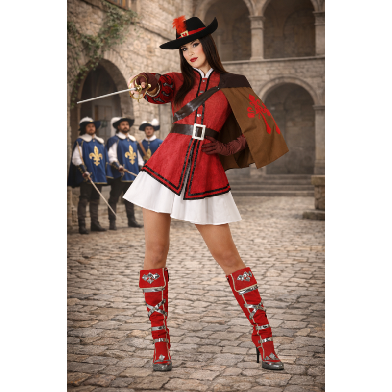 Disfraz Mosquetera Espada Y Honor Talla M-L