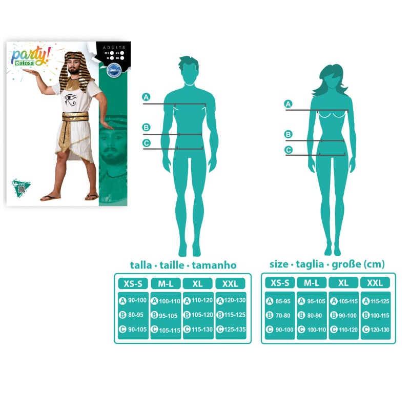 Disfraz Egipcio Señor De Las Pirámides Talla M-L