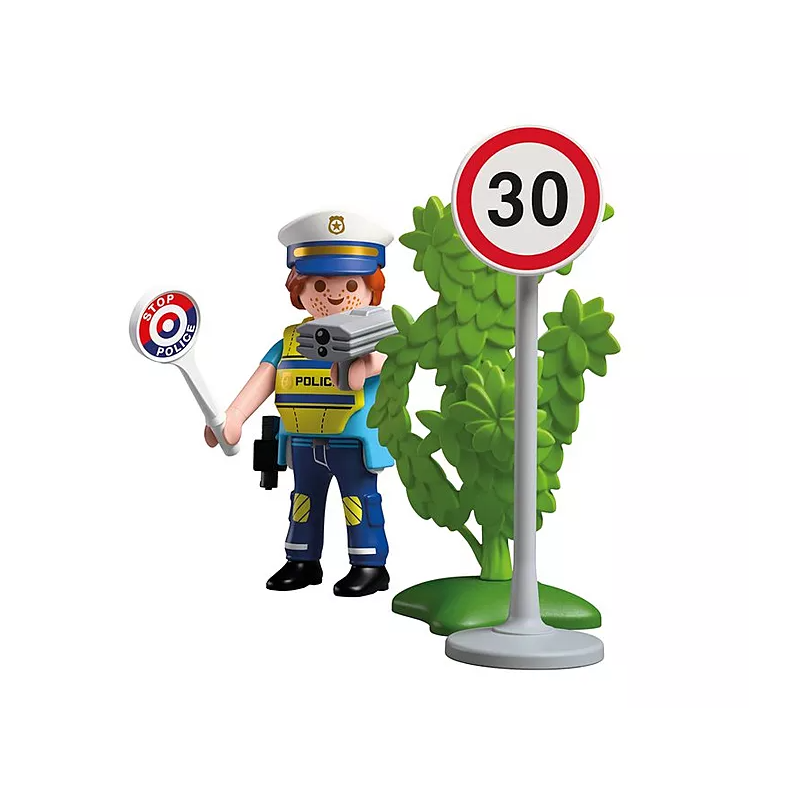 PLAYMOBIL Policía Con Radar De Velocidad 72029