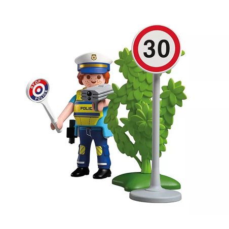 PLAYMOBIL Policía Con Radar De Velocidad 72029