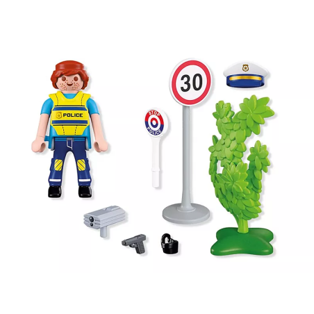 PLAYMOBIL Policía Con Radar De Velocidad 72029