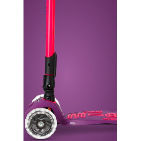Micro Patinete Maxi Deluxe Neón Led Lila-Rosa