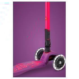 Micro Patinete Maxi Deluxe Neón Led Lila-Rosa 2