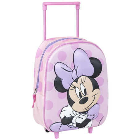 Mochila Infantil Trolley 3D Minnie Mouse De Artesanía Cerdá