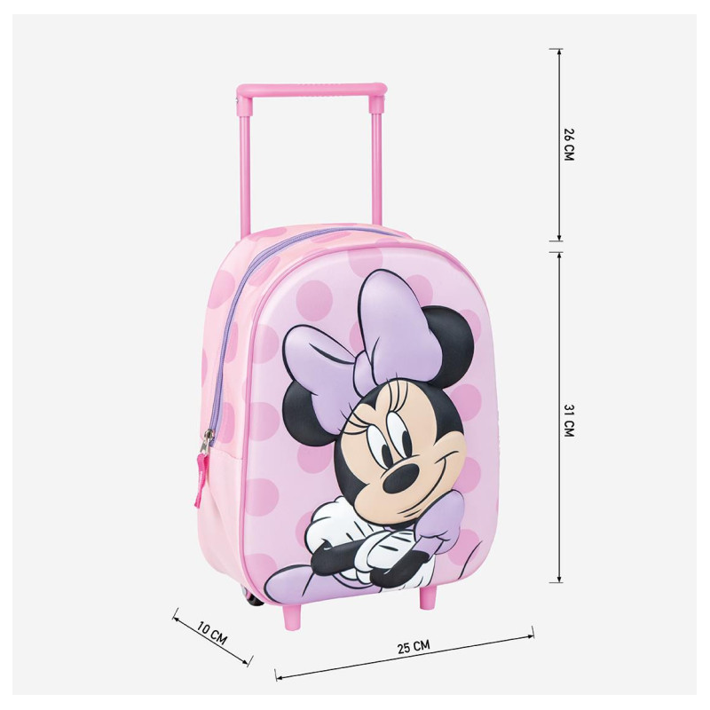 Mochila Infantil Trolley 3D Minnie Mouse