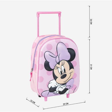 Mochila Infantil Trolley 3D Minnie Mouse
