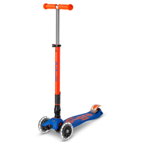 Micro Patinete Maxi Deluxe Neón LED Azul-Naranja De Micro