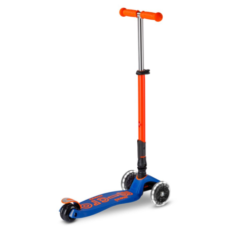 Patinete Maxi Deluxe Neón LED Azul-Naranja