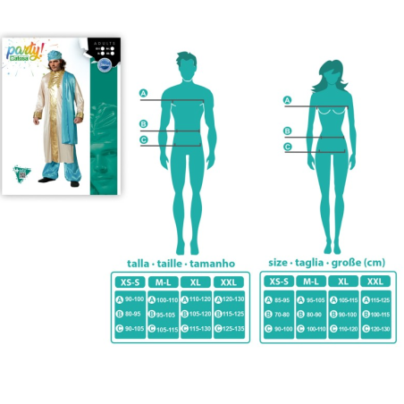 Disfraz Hindú Adulto Talla XS-S