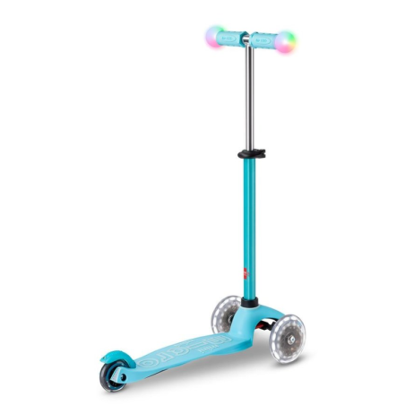 Micro Patinete Mini 4 En 1 Deluxe LED Azul