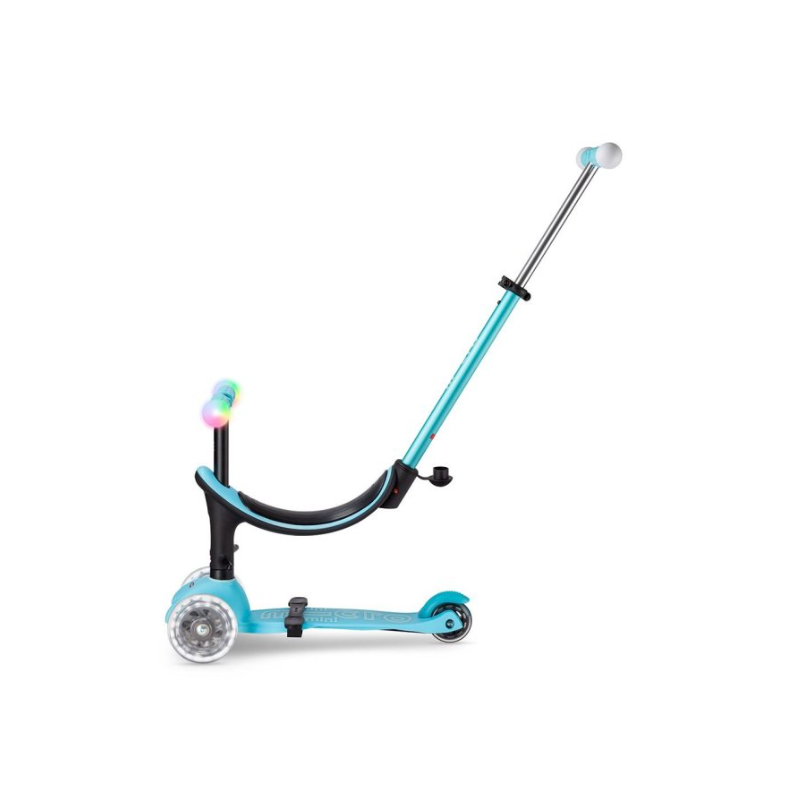 Micro Patinete Mini 4 En 1 Deluxe LED Azul