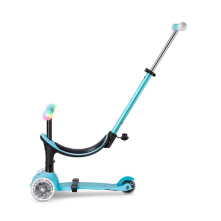 Micro Patinete Mini 4 En 1 Deluxe LED Azul