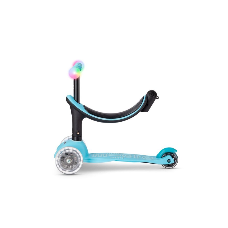 Micro Patinete Mini 4 En 1 Deluxe LED Azul