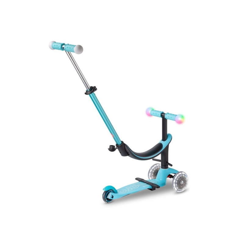 Micro Patinete Mini 4 En 1 Deluxe LED Azul