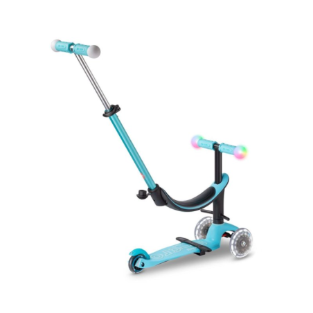 Micro Patinete Mini 4 En 1 Deluxe LED Azul