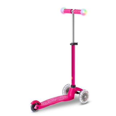 Micro Patinete Mini 4 En 1 Deluxe LED Rosa
