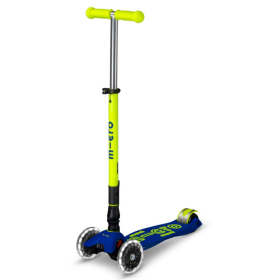 Micro Patinete Maxi Deluxe Plegable LED Amarillo De Micro