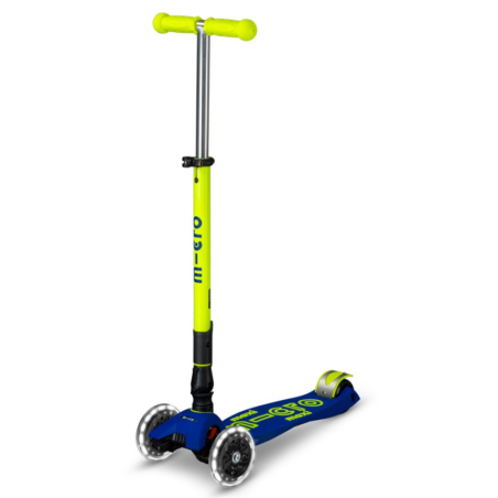Micro Patinete Maxi Deluxe Plegable LED Amarillo De Micro