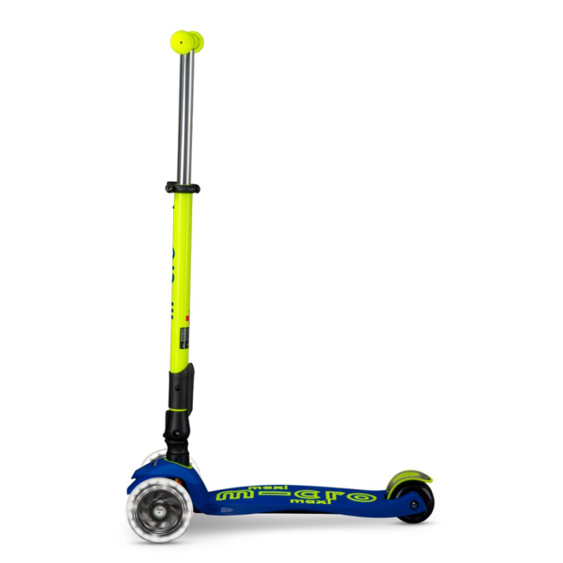 Micro Patinete Maxi Deluxe Plegable LED Amarillo