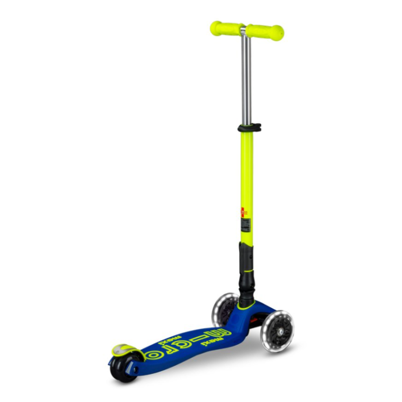 Micro Patinete Maxi Deluxe Plegable LED Amarillo