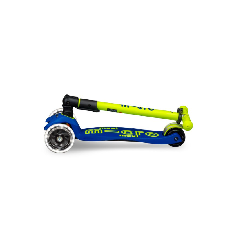 Micro Patinete Maxi Deluxe Plegable LED Amarillo